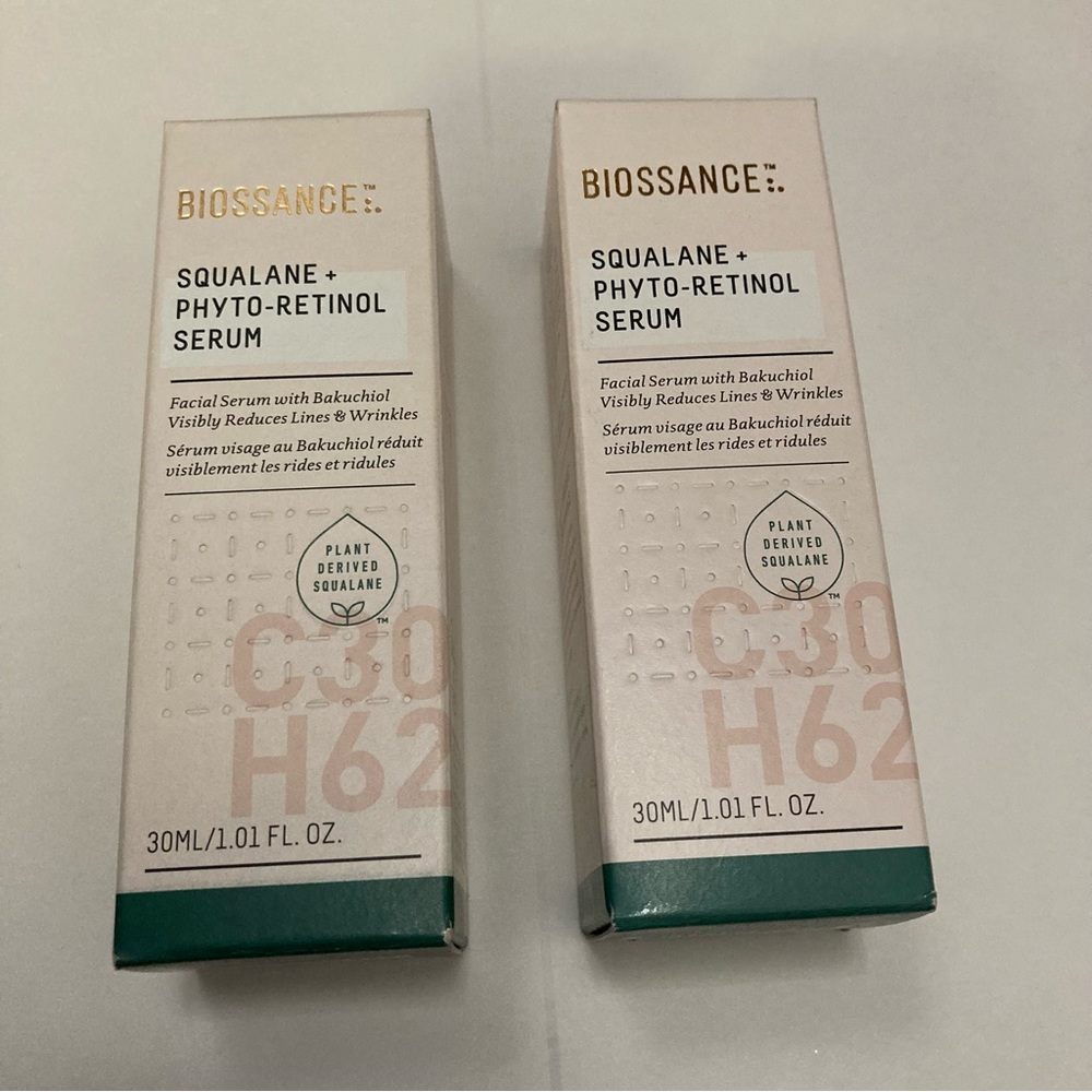 2 x Biossance Squalane + Phyto-Retinol Serum